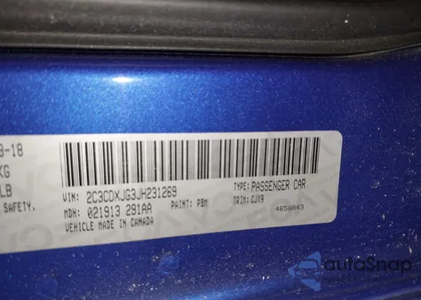 2018 Dodge Charger Gt Awd z USA, uszkodzony, nr VIN 2C3CDXJG3JH231269